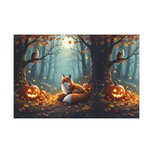 Autumn-Themed Gift Wrap Papers | Cozy Woodland Fox Design, Perfect for Fall Parties, Halloween, Gifting, Eco-Friendly Wrapping