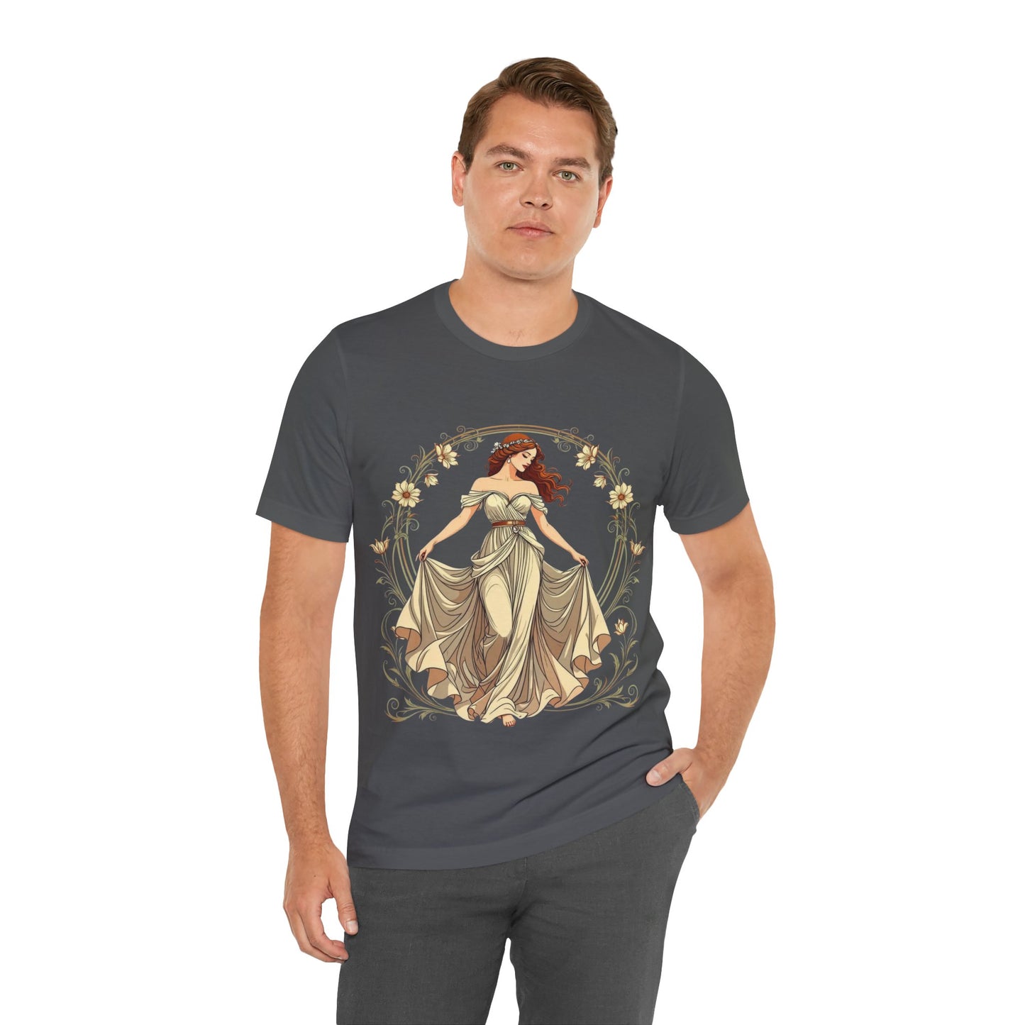 Art Deco Goddess T-Shirt – Luxe Vintage Muse – Glamorous Statement Tee