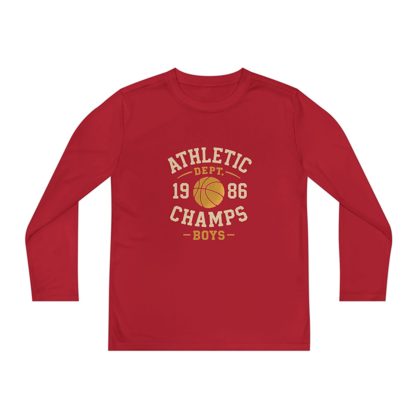 Youth Athletic Long Sleeve Tee - Perfect for Sports, School, Gifts, Birthdays, Team Outfits, Basketball Fans, Boys Activewear