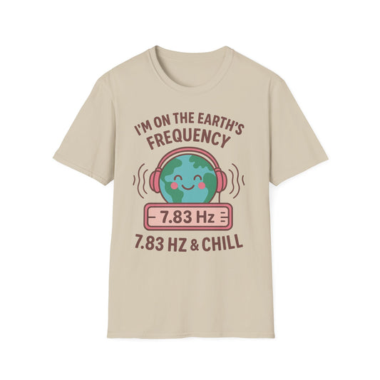 Earth's Frequency Unisex T-Shirt, Relaxing Vibe Tee, Music Lover Gift, Chill Shirt, Eco-Friendly Apparel