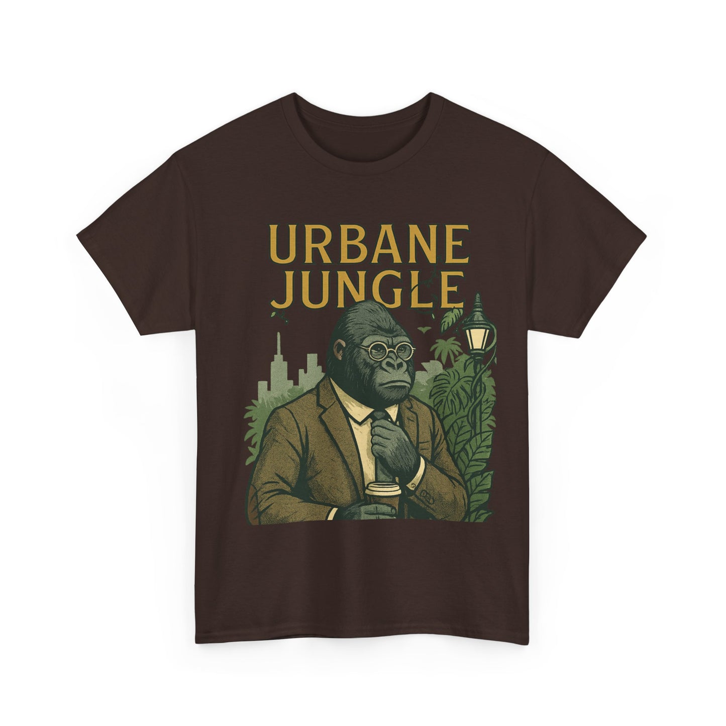 Professor Gorilla Art Tee | Urbane Jungle – Quirky City |Jungle Pun T-Shirt | Daonna Apparel