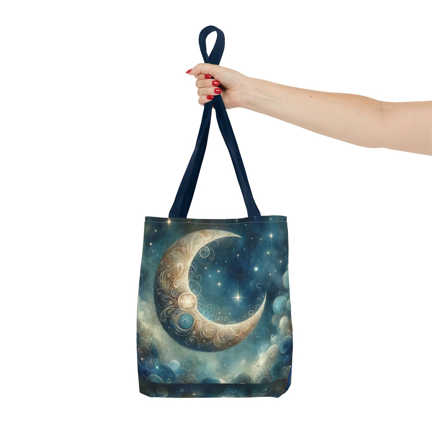 Cosmic Moon Tote Bag, Celestial Shopper Bag, Astrology Gift, Starry Night Tote, Boho Chic Bag, Eco-Friendly Carryall