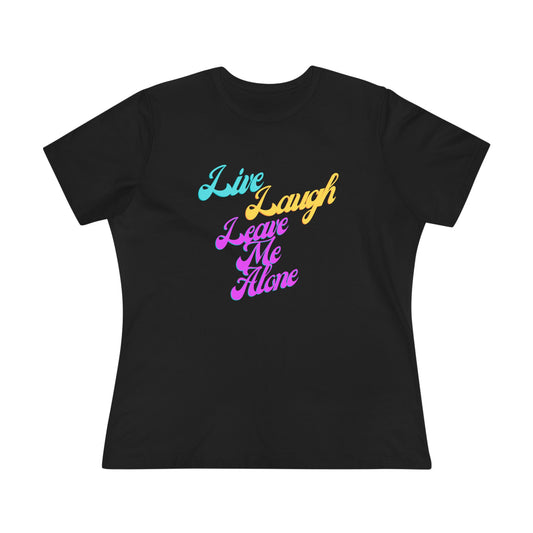 Live Laugh Leave Me Alone T-Shirt | Funny Sarcastic Retro Tee | Anti-Motivational Shirt | Pastel Aesthetic Graphic Tee | Introvert Gift