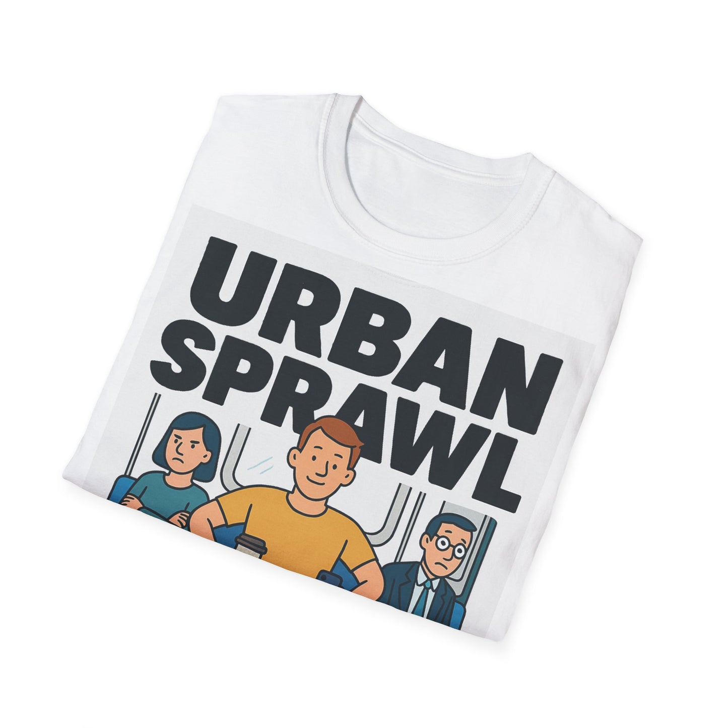 Urban Sprawl Unisex Softstyle T-Shirt - Urban Life Tee, Streetwear, Casual Wear, Gift for City Lovers, Graphic Novelty Shirt