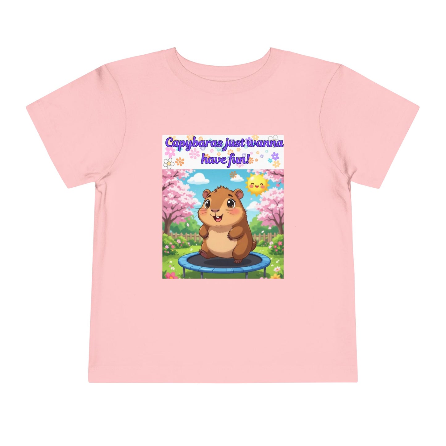 Cute Toddler Tee - Capybara Just Wanna Have Fun, Children's Shirt, Playful Tee, Gift for Kids, Summer Outfit, Birthday Gift