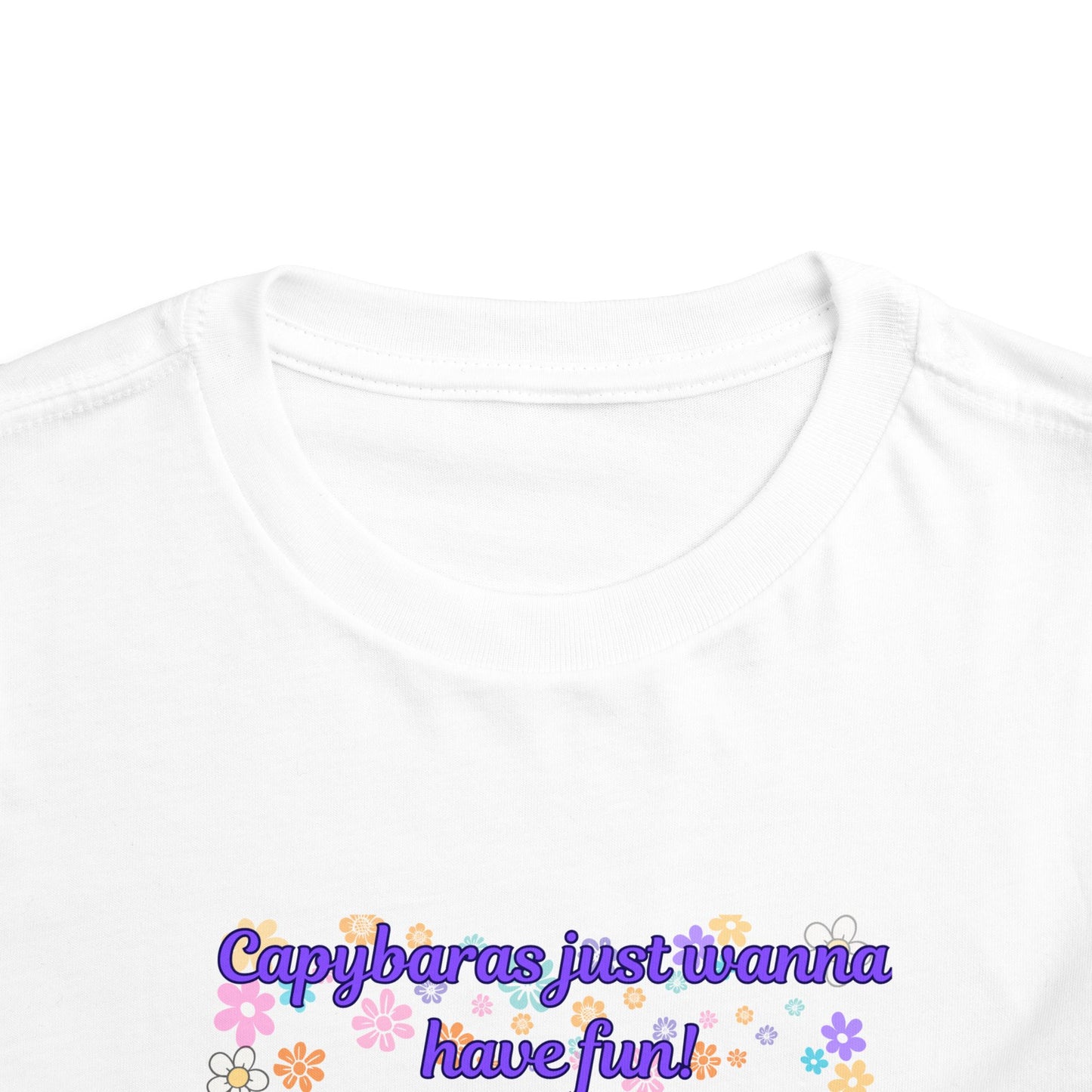 Cute Toddler Tee - Capybara Just Wanna Have Fun, Children's Shirt, Playful Tee, Gift for Kids, Summer Outfit, Birthday Gift