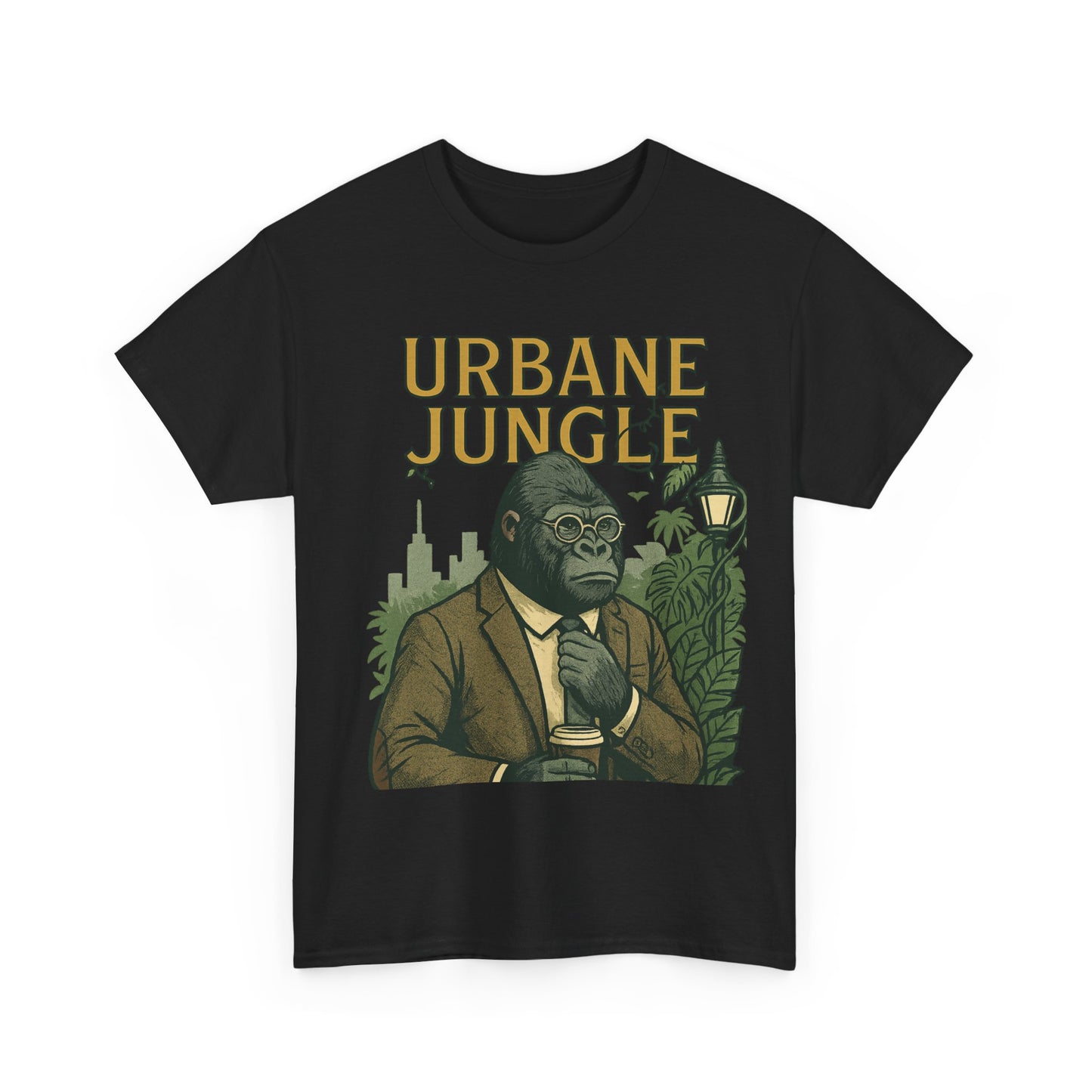 Professor Gorilla Art Tee | Urbane Jungle – Quirky City |Jungle Pun T-Shirt | Daonna Apparel