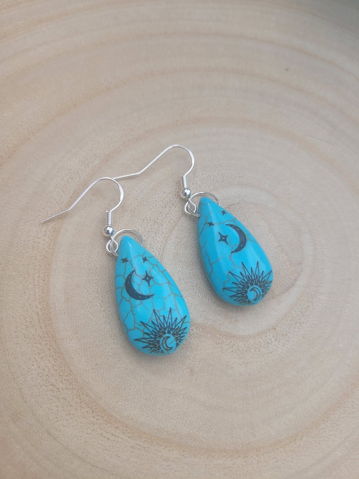 Blue Howlite Boho Earrings - Daonna Designs