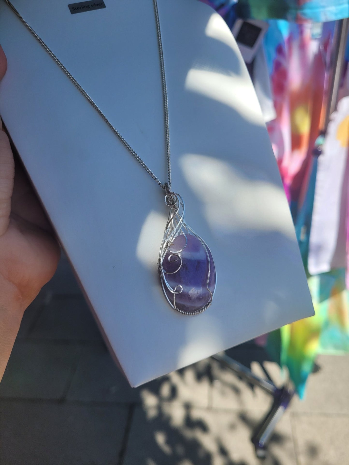 Chevron Amethyst Pendant - Daonna Designs