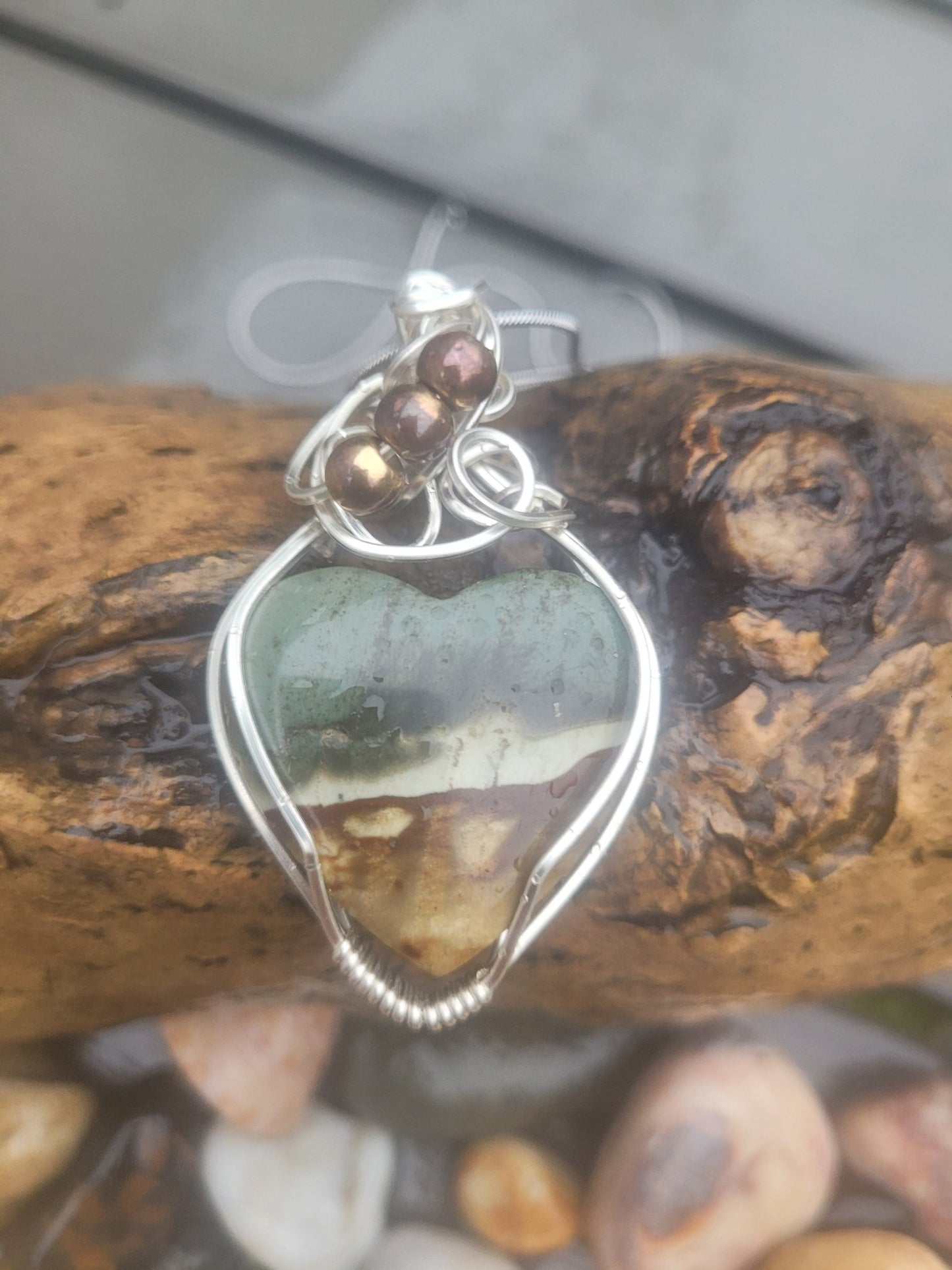 Jasper Heart Necklace - Daonna Designs