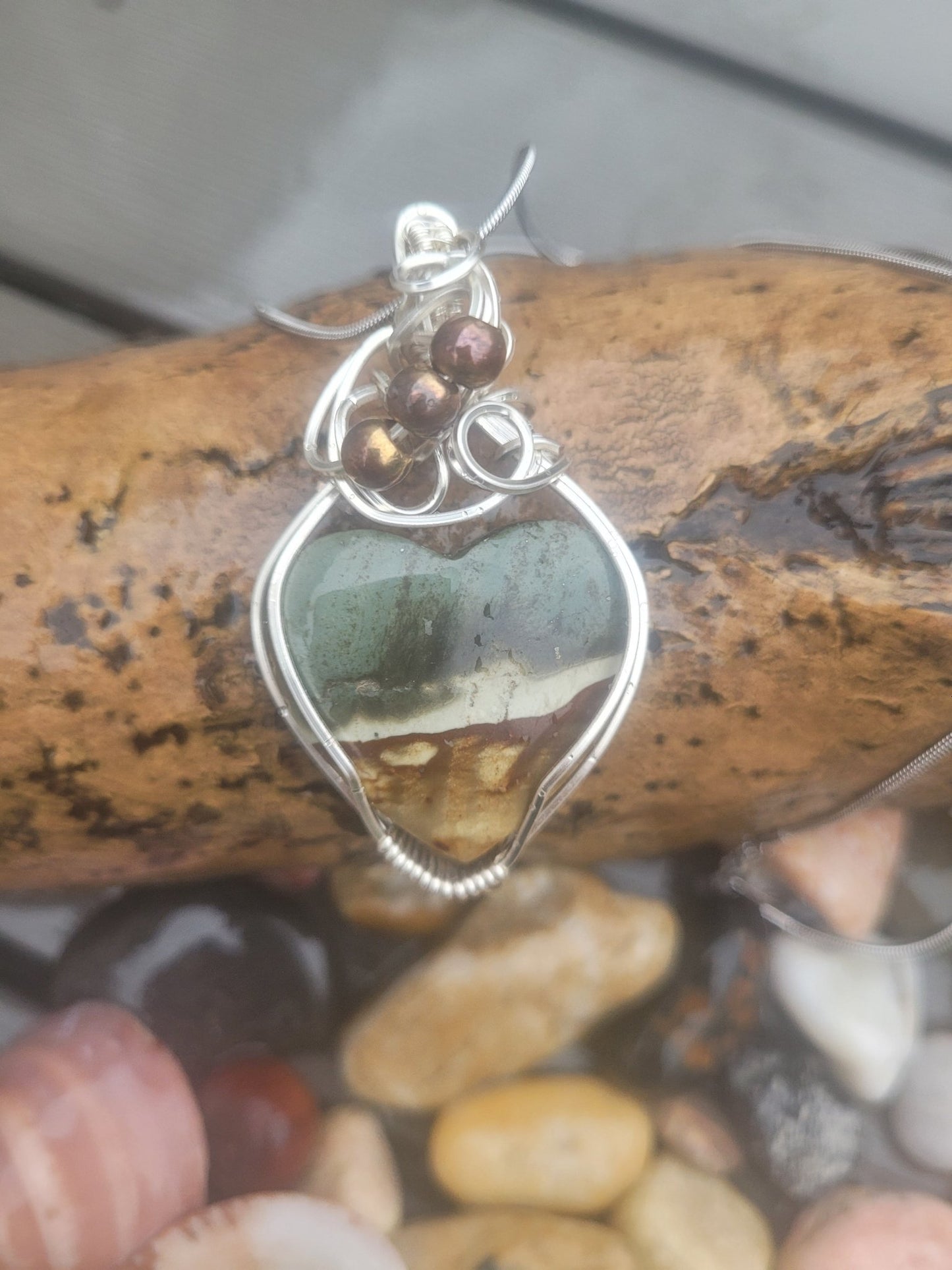 Jasper Heart Necklace - Daonna Designs
