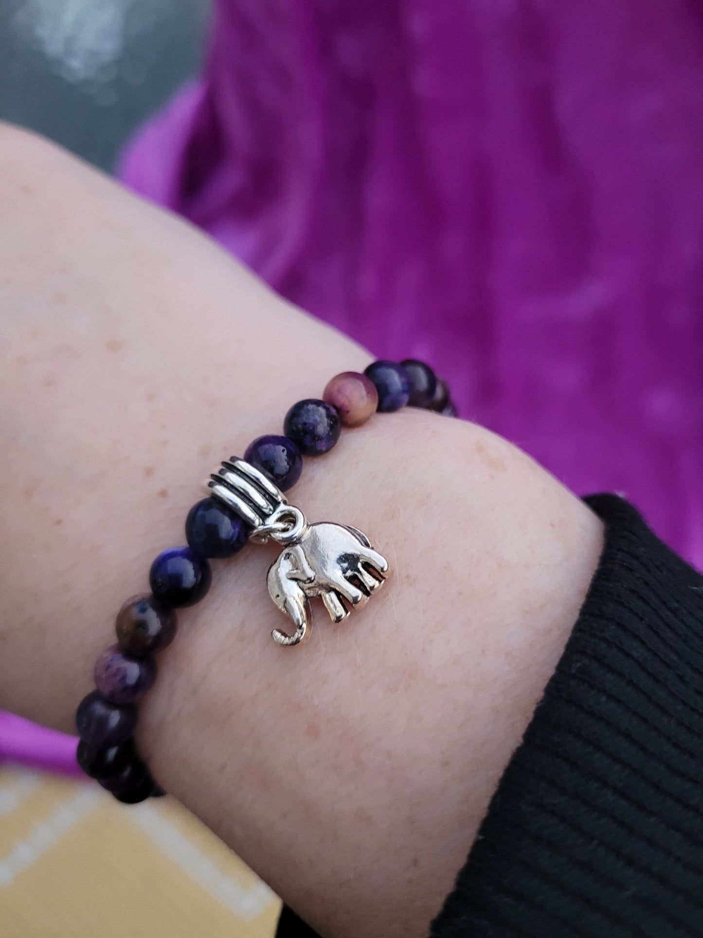 Purple Tiger's Eye Protection Bracelet - Daonna Designs
