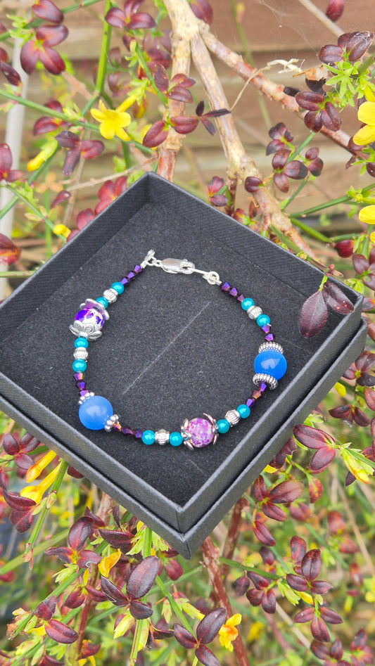 Ocean Dream Bracelet - Cat's Eye and Ocean Jasper