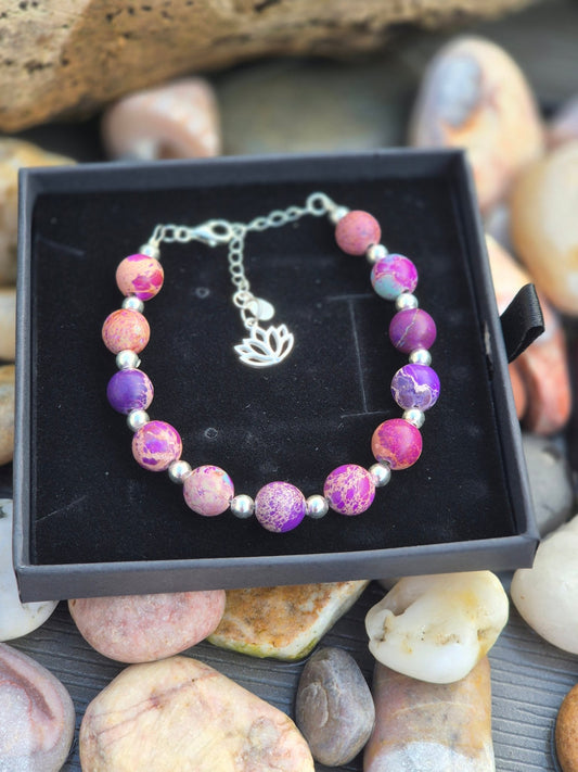 Sterling Silver Jasper Bracelet - Daonna Designs