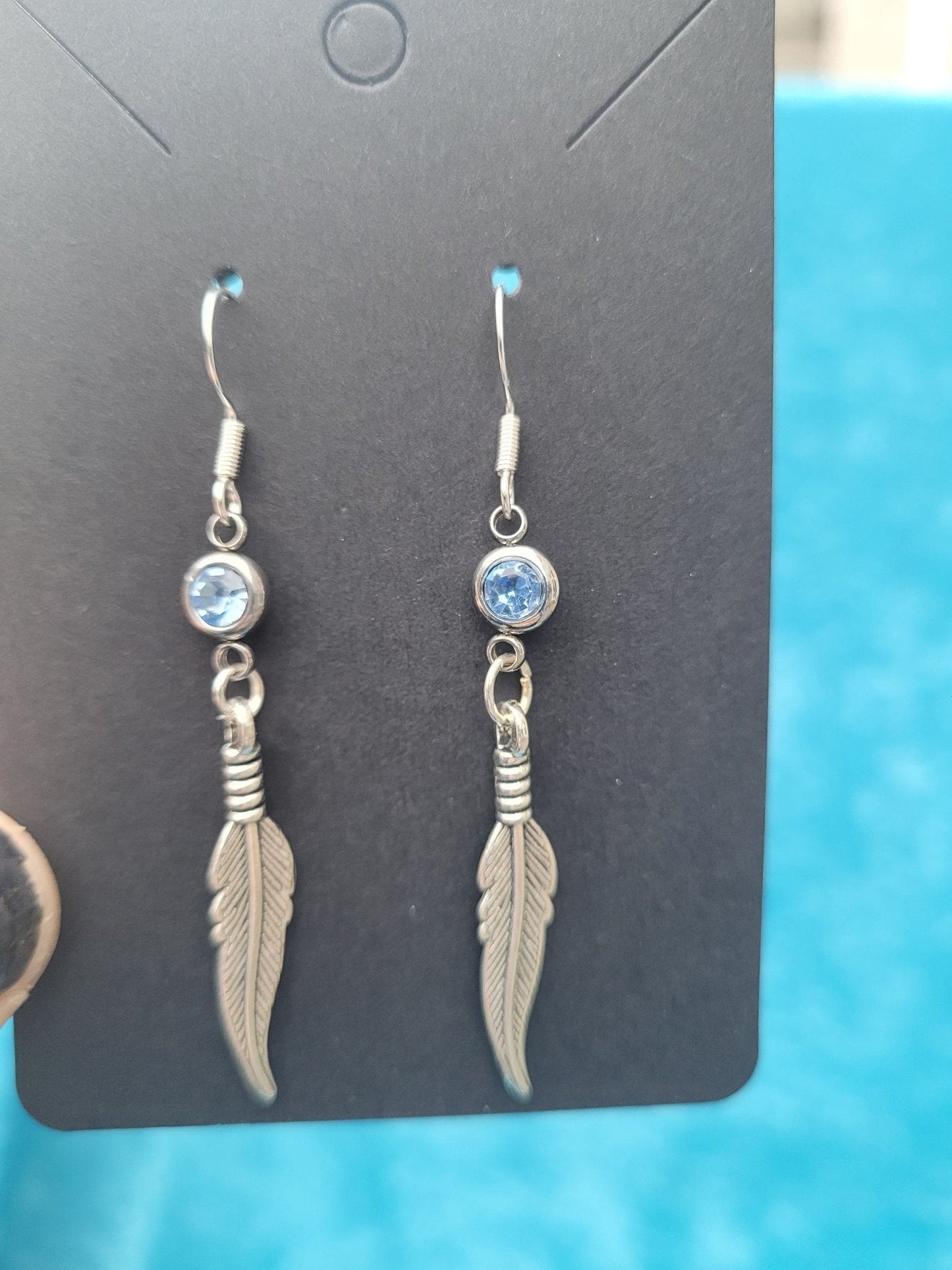 Topaz feather earrings - Daonna Designs
