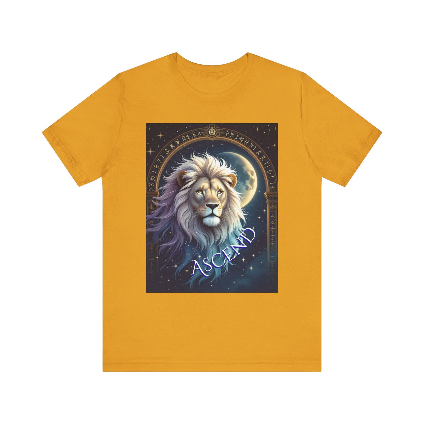 Celestial Lion Graphic Tee - Ascend Unisex T-Shirt for Animal Lovers, Astrology Enthusiasts, Unique Gift Idea, Spiritual Wear