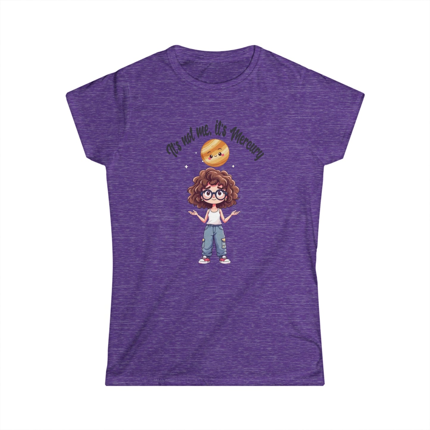 Cute Chibi Shirt for Astrology Fans, Mercury Retrograde, Kawaii Tee, Soft Pastel, Vibe Checker, Cosmic Charm, Playful Tee