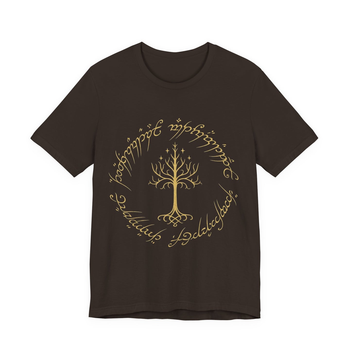 Gondor Tree Tee, Elvish Shirt, Fantasy Short Sleeve Top, Middle Earth Inspired Tee, Tolkien Fan Gift, Unisex Graphic T-Shirt