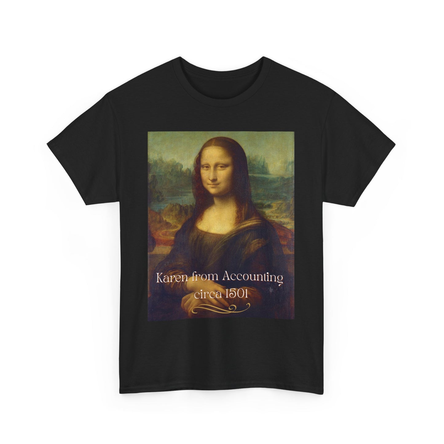 Mona Lisa Accounting Tee, Funny Unisex Shirt, Gift for Accountants, Accounting Humor, Casual Everyday Wear, Art Inspired Tee