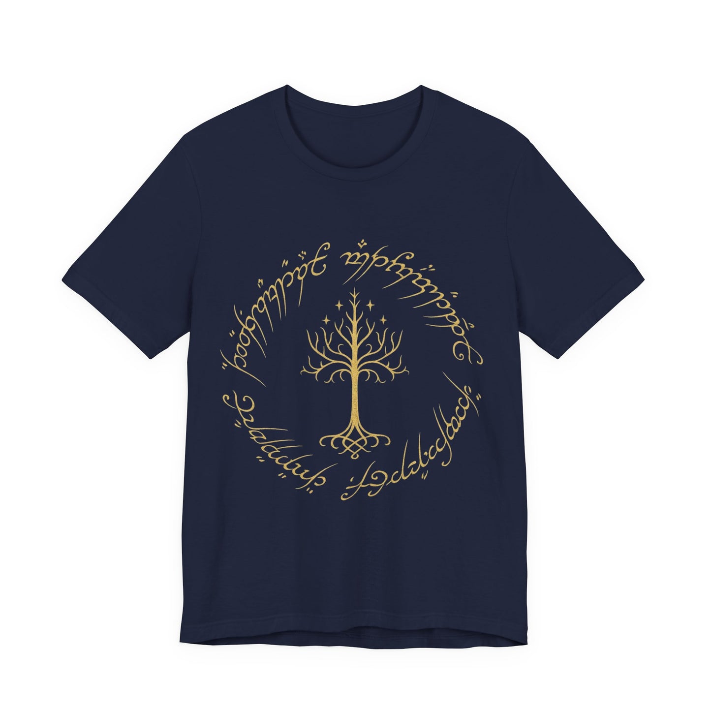 Gondor Tree Tee, Elvish Shirt, Fantasy Short Sleeve Top, Middle Earth Inspired Tee, Tolkien Fan Gift, Unisex Graphic T-Shirt