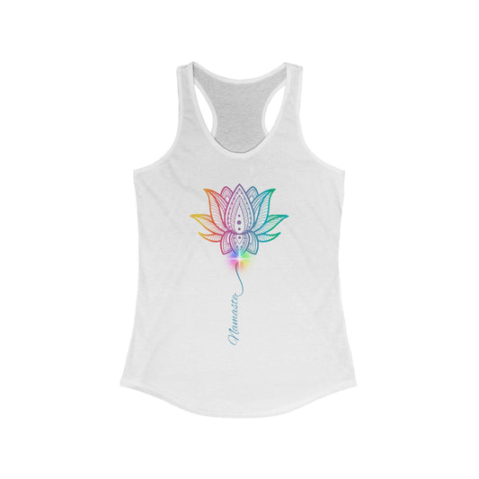 Namaste Rainbow Lotus Racerback Tank