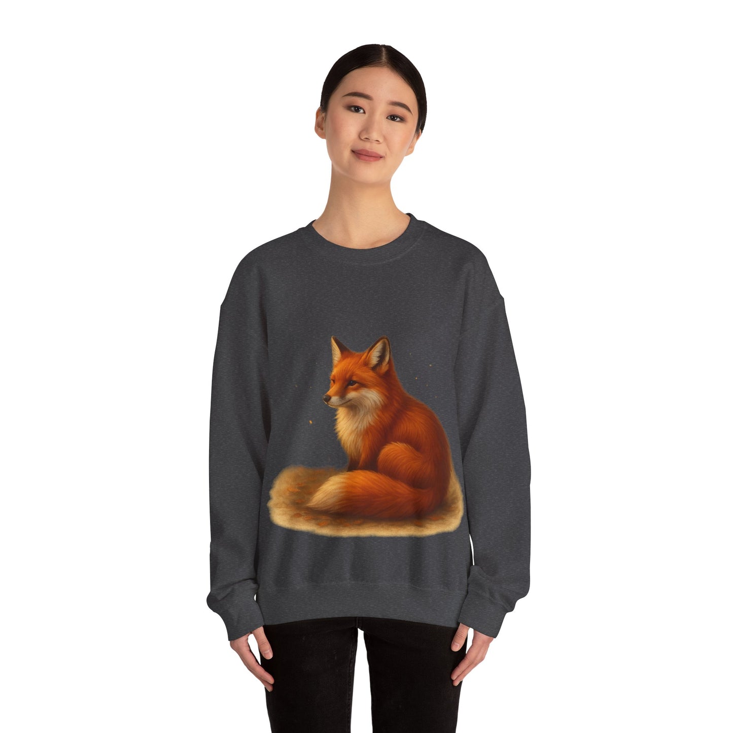 Cozy Fox Sweatshirt, Cute Animal Crewneck, Gift for Animal Lovers, Casual Fall Apparel, Art-Inspired Clothing