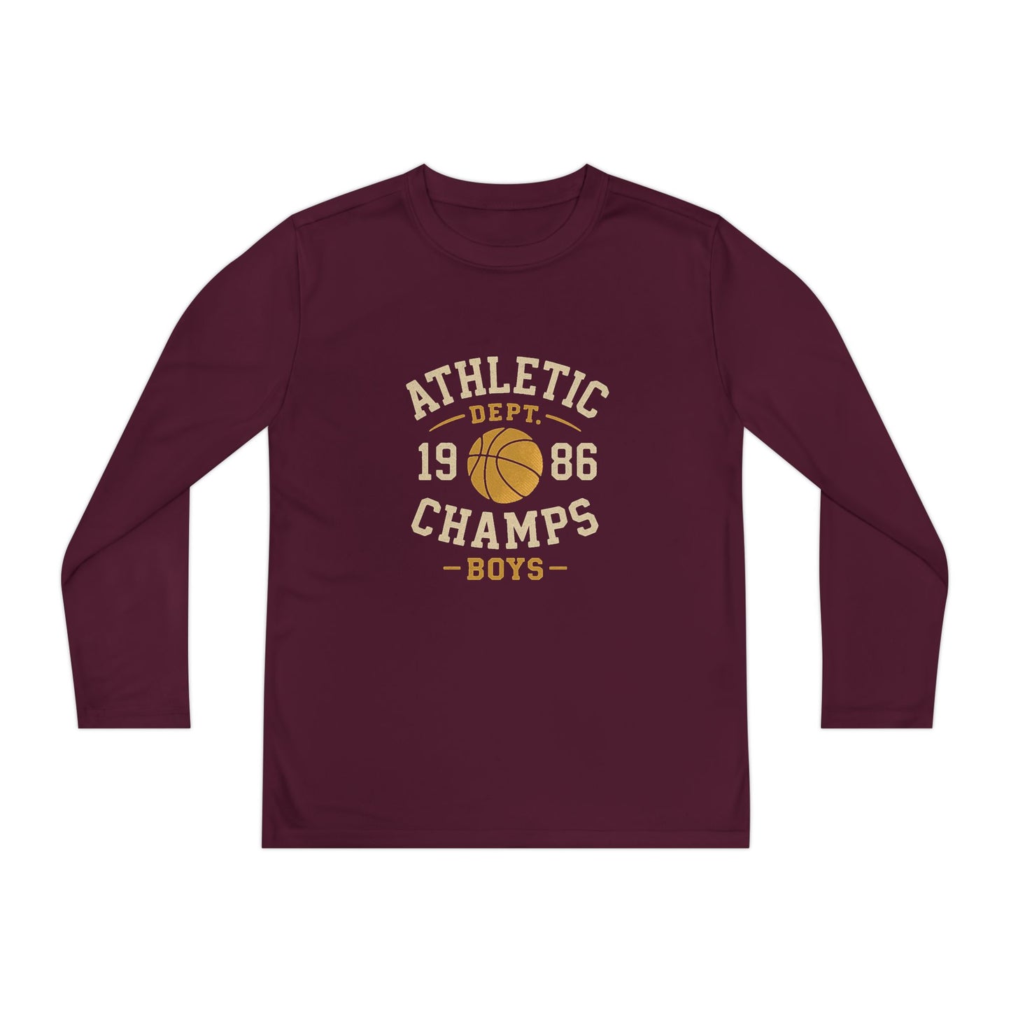 Youth Athletic Long Sleeve Tee - Perfect for Sports, School, Gifts, Birthdays, Team Outfits, Basketball Fans, Boys Activewear