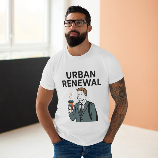 Funny Pun T-Shirt - Urban Renewal - Caffeine Fix, Funny Hipster Vibes, Men's Tee, Coffee Lovers Gift, Graphic Tee