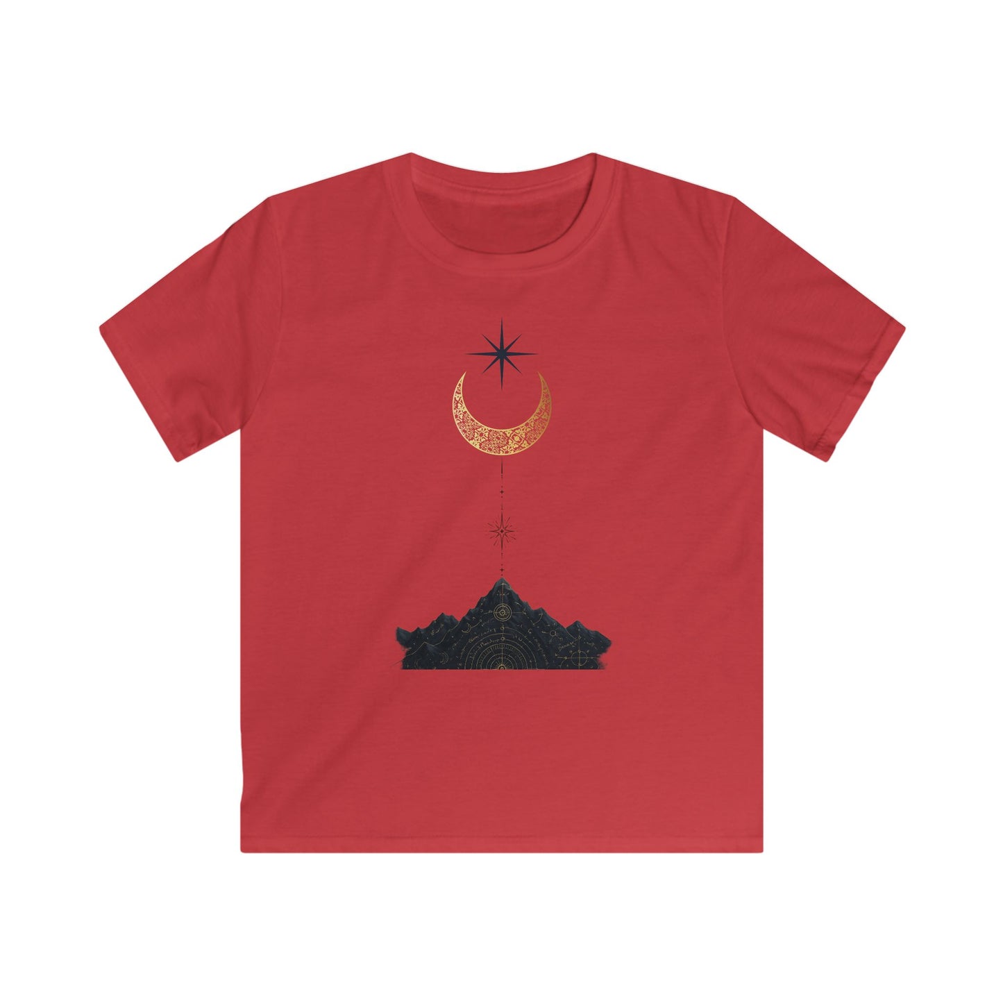 Celestial Adventure Kids Tee, Exploration T-Shirt, Nature Lover Gift, Star and Moon Design, Outdoor Fun Clothing