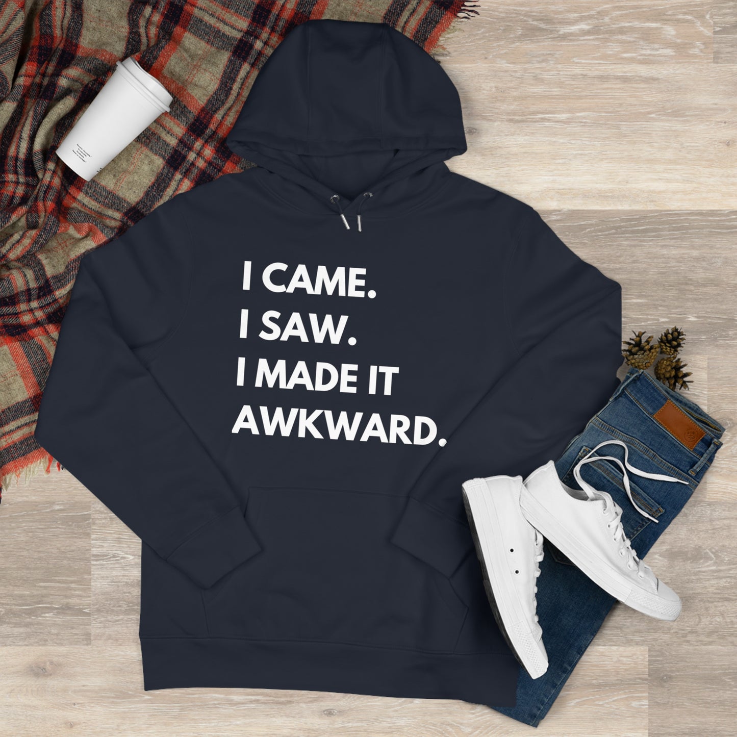 Humorous King Hooded Sweatshirt, Funny Hoodie, Gift for Friends, Casual Wear, Comfortable Sweatshirt, Unique Hoodie Design