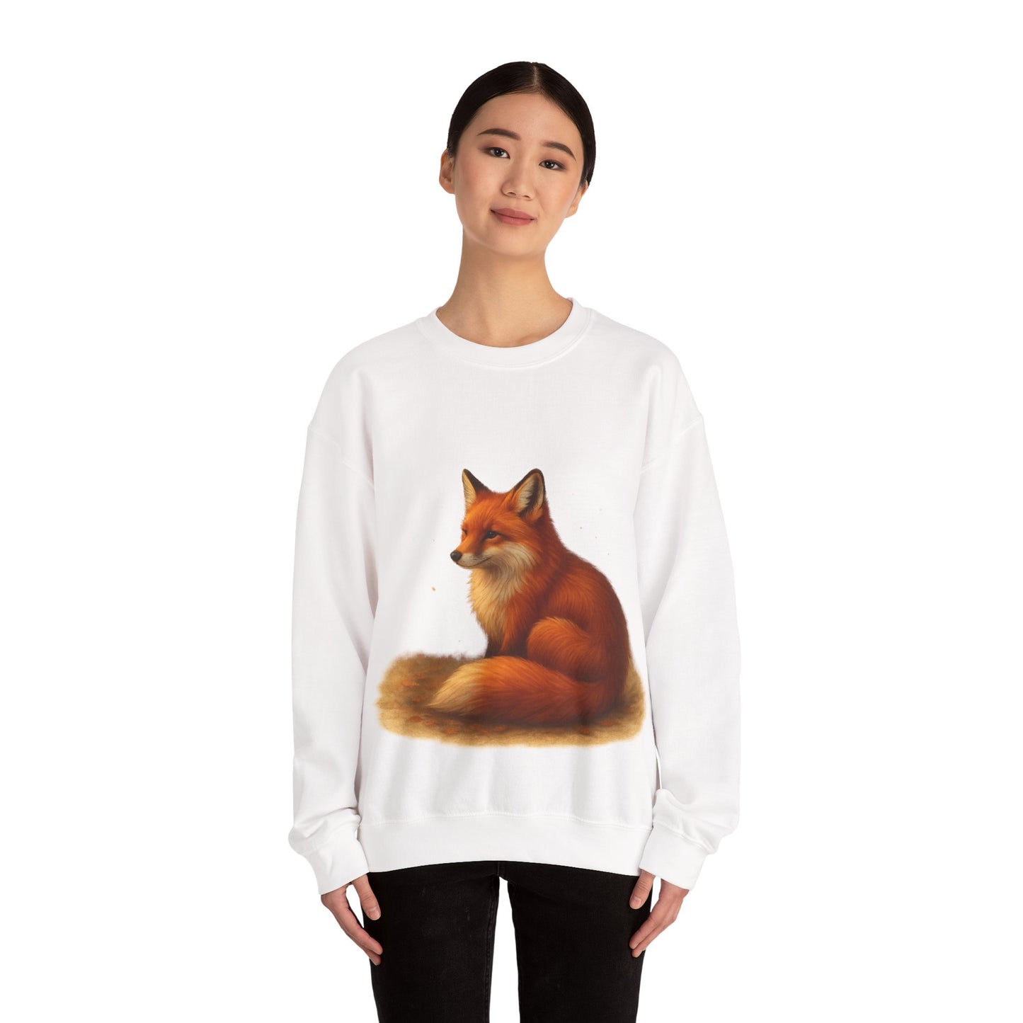 Cozy Fox Sweatshirt, Cute Animal Crewneck, Gift for Animal Lovers, Casual Fall Apparel, Art-Inspired Clothing