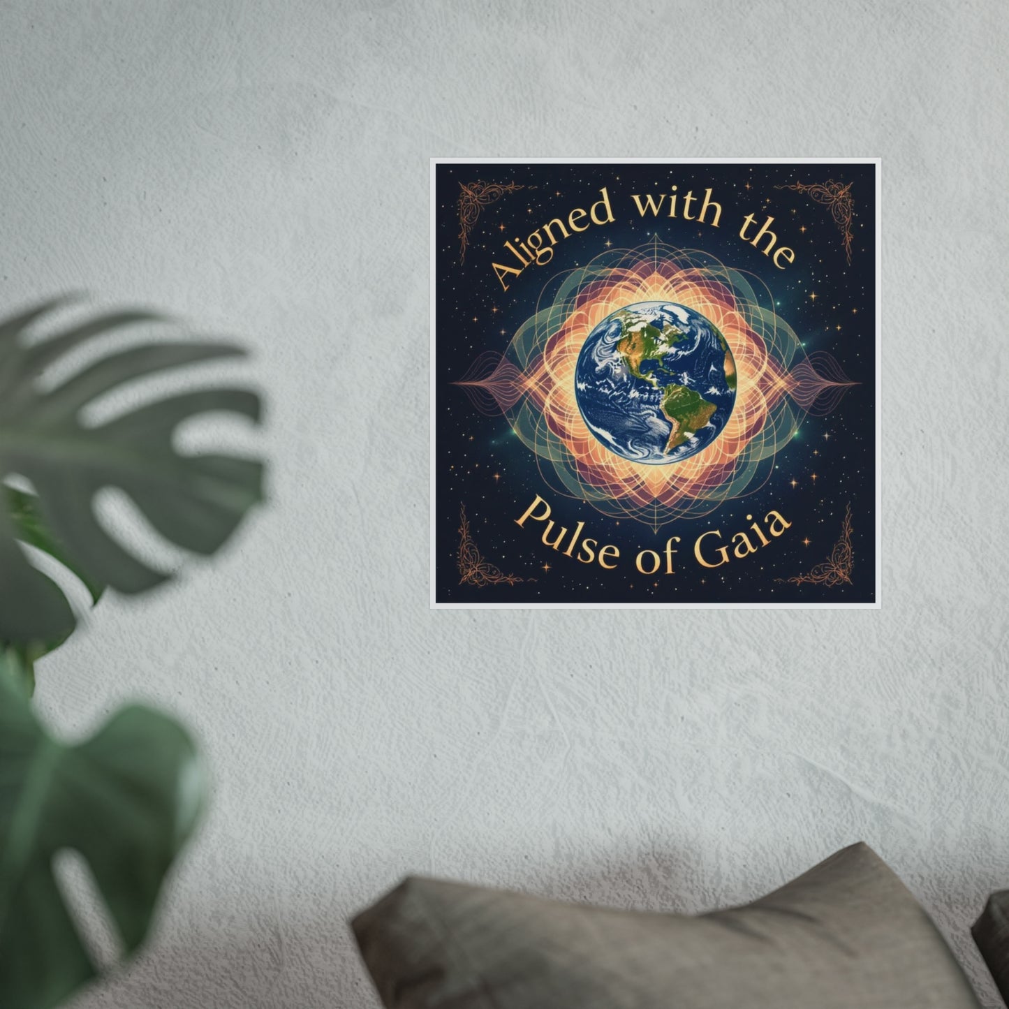 Fine Art Posters - Aligned with the Pulse of Gaia, Spiritual Wall Art, Eco-friendly Decor, Gifts for Nature Lovers, Meditation Room Art