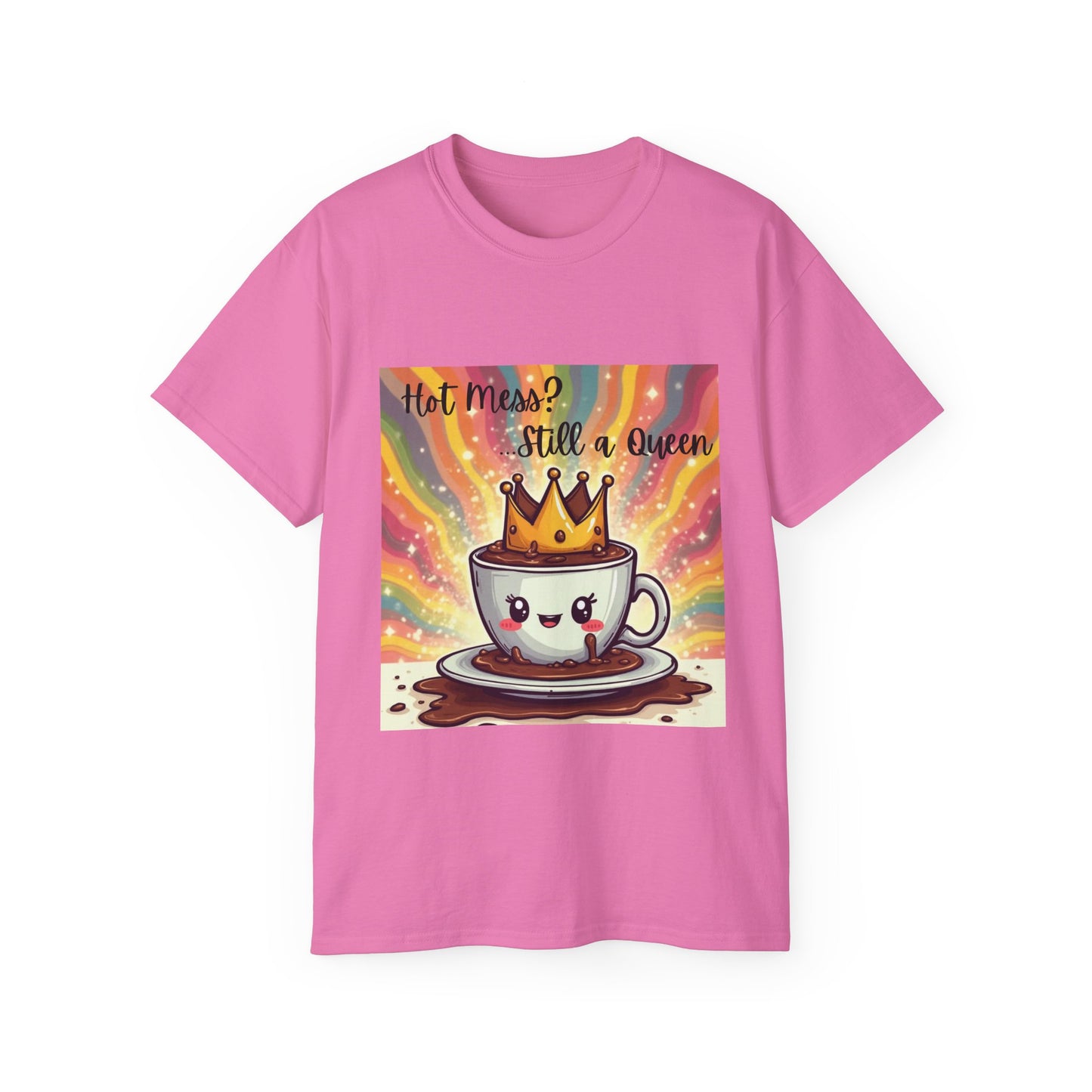 Queen Coffee Humor Tee, Unisex T-Shirt, Gift for Her, Funny Coffee Lover Shirt, Birthday Gift, Casual Everyday Wear