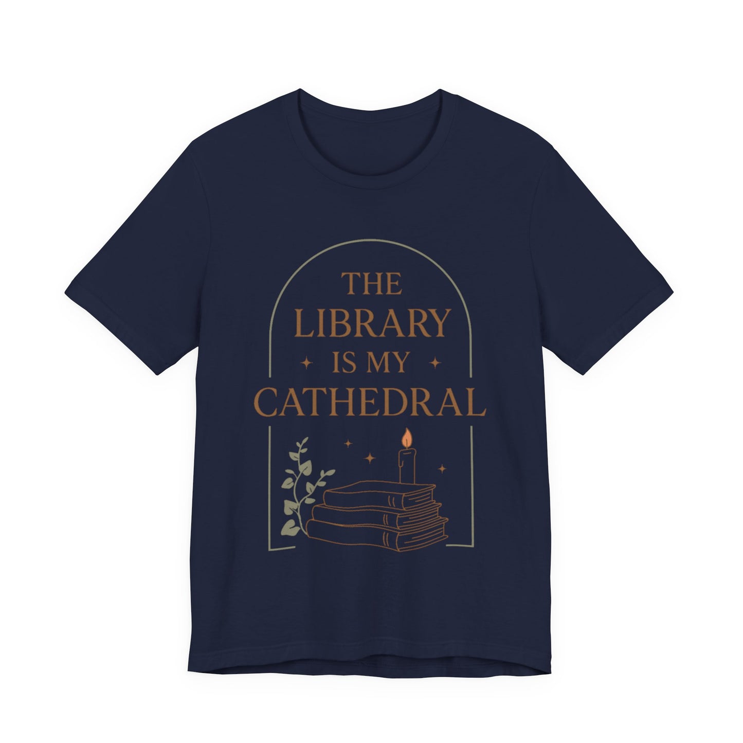 The Library Is My Cathedral T-Shirt | Dark Academia Aesthetic Tee | Book Lover Gift | Cozy Vintage Style