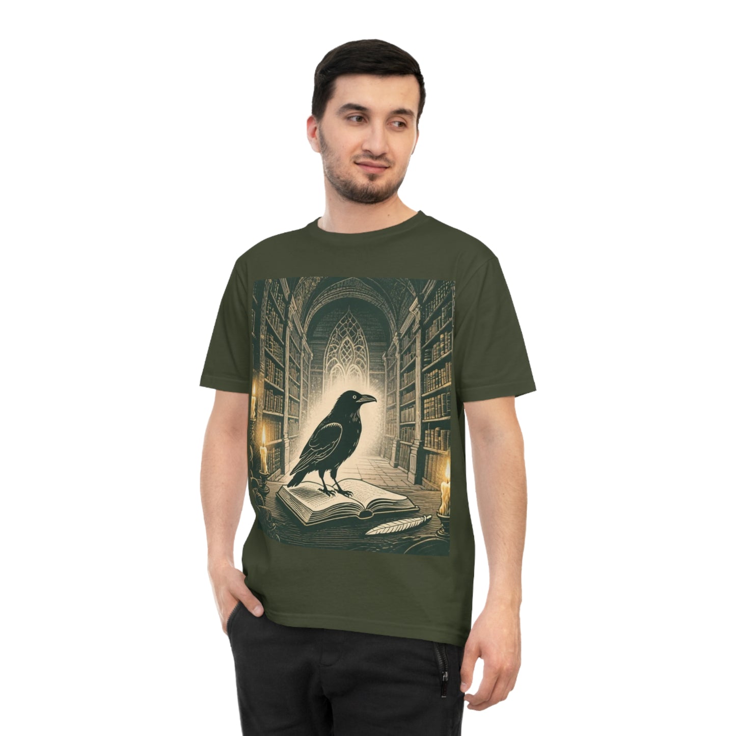 Gothic Library Unisex T-shirt | Dark Academia Vibes | Gothic Aesthetic | Halloween Theme TShirt