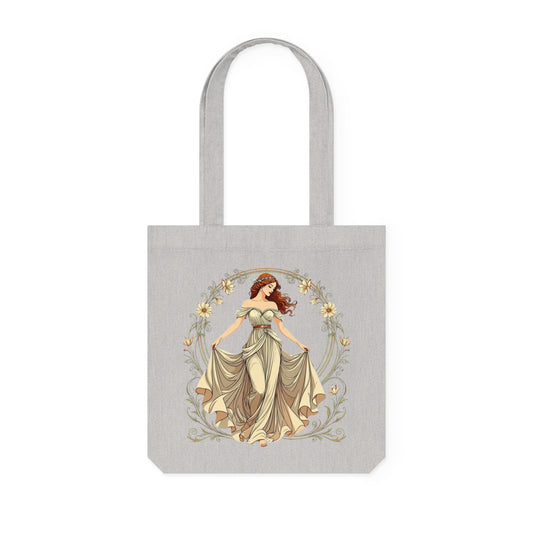 Art Deco Goddess Tote Bag – Luxe Vintage Muse – Eco-Friendly Recycled Cotton Shopper