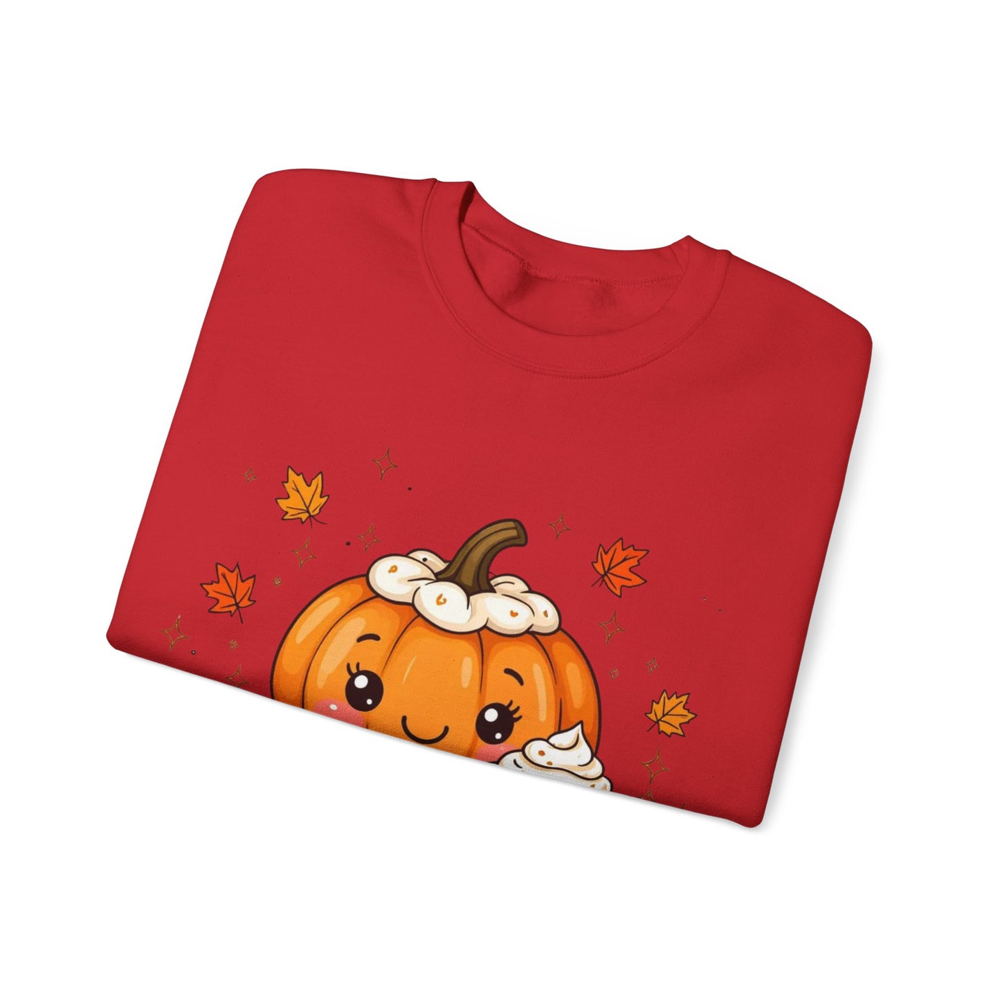 Kawaii Pumpkin Sweatshirt, Fall Spice Latte Crewneck, Cozy Halloween Jumper, Autumn Vibes Pullover, Cute Harvest Sweater, Thanksgiving Top