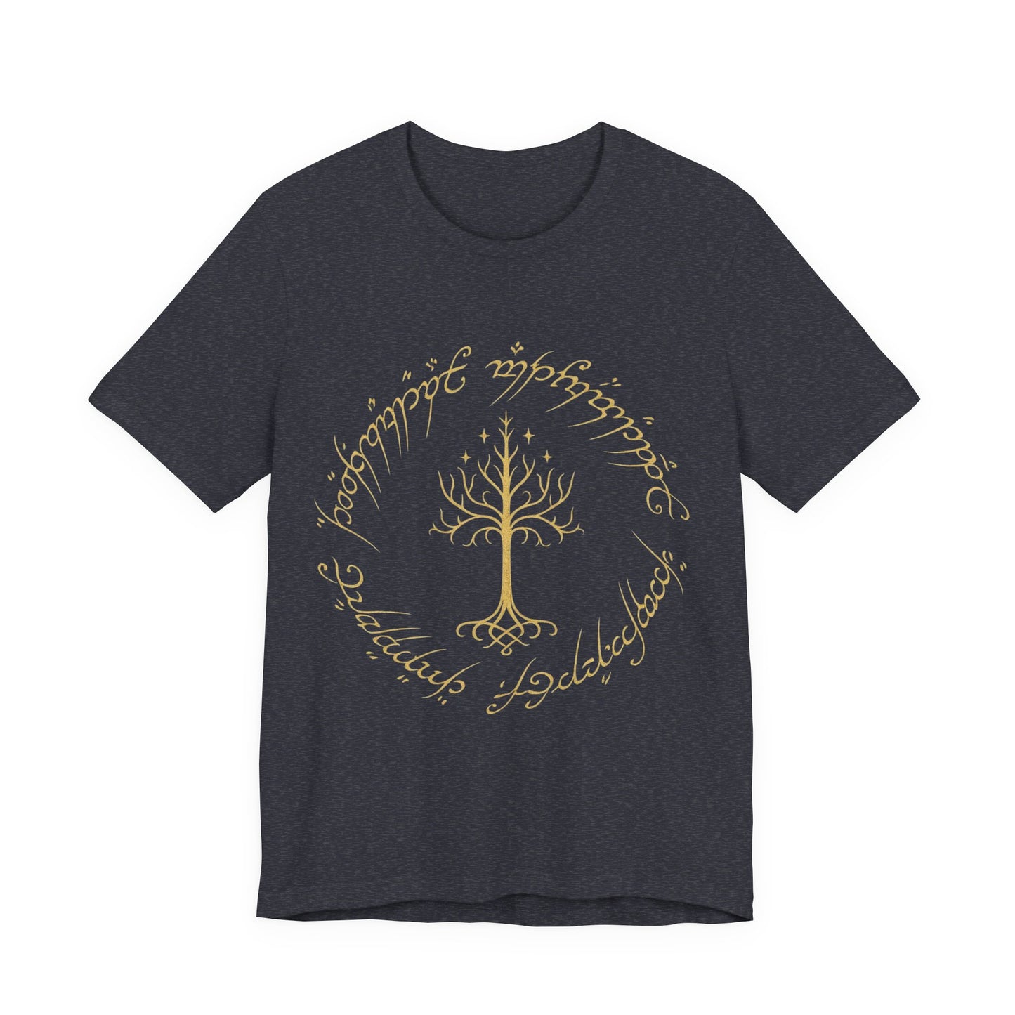 Gondor Tree Tee, Elvish Shirt, Fantasy Short Sleeve Top, Middle Earth Inspired Tee, Tolkien Fan Gift, Unisex Graphic T-Shirt