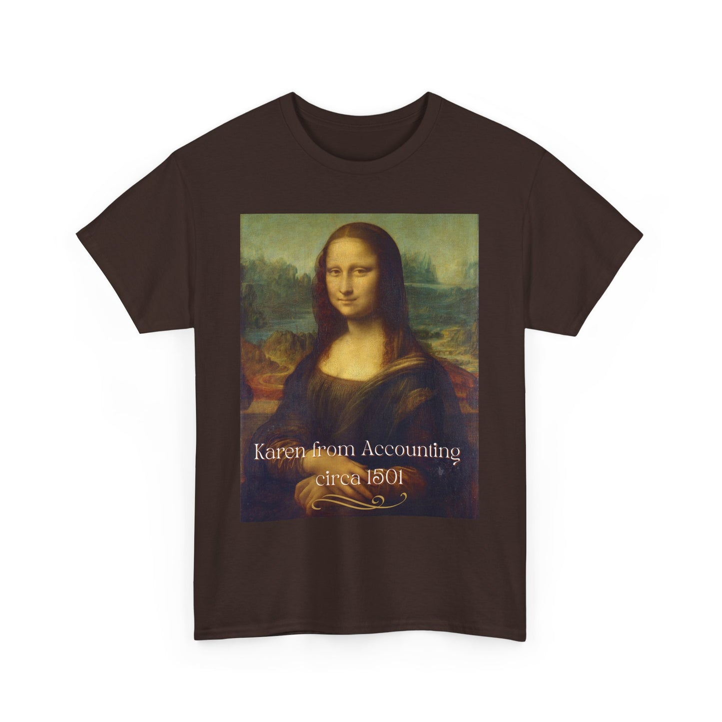 Mona Lisa Accounting Tee, Funny Unisex Shirt, Gift for Accountants, Accounting Humor, Casual Everyday Wear, Art Inspired Tee