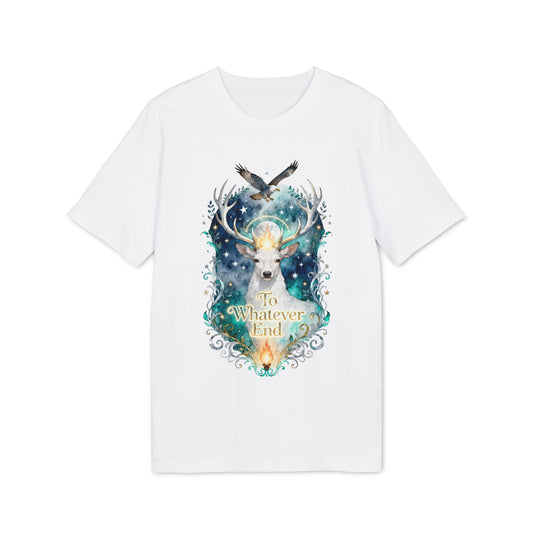 Mystical Stag & Hawk "To Whatever End" Unisex Tee | Fantasy-Inspired Shirt for Book Lovers - TOG fans