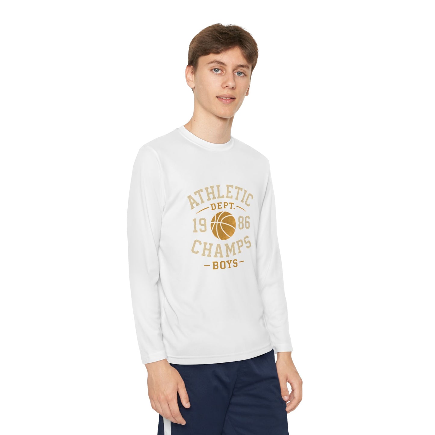 Youth Athletic Long Sleeve Tee - Perfect for Sports, School, Gifts, Birthdays, Team Outfits, Basketball Fans, Boys Activewear