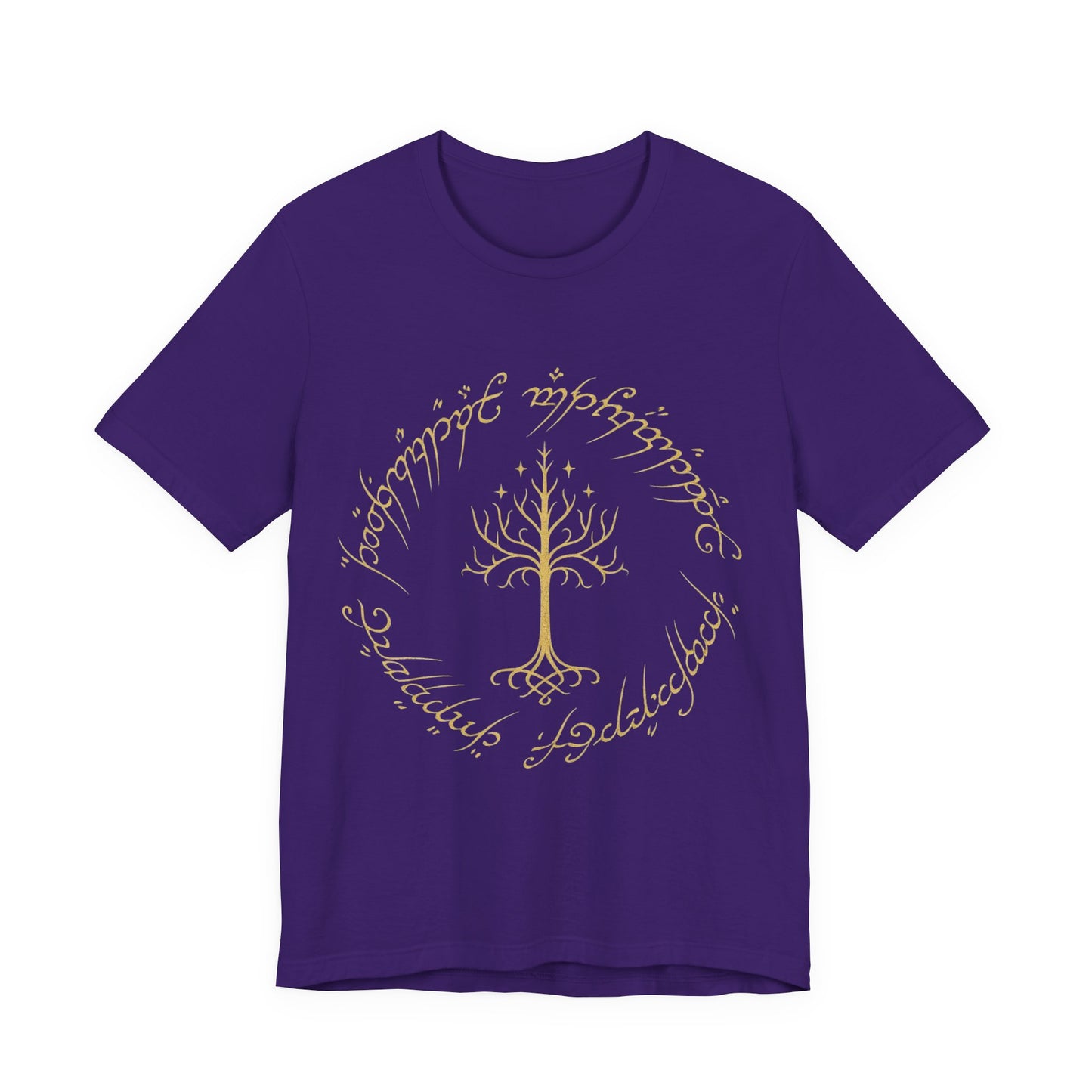 Gondor Tree Tee, Elvish Shirt, Fantasy Short Sleeve Top, Middle Earth Inspired Tee, Tolkien Fan Gift, Unisex Graphic T-Shirt