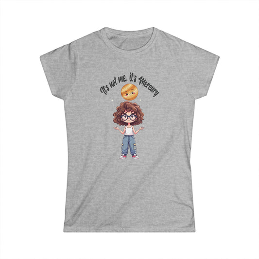 Cute Chibi Shirt for Astrology Fans, Mercury Retrograde, Kawaii Tee, Soft Pastel, Vibe Checker, Cosmic Charm, Playful Tee