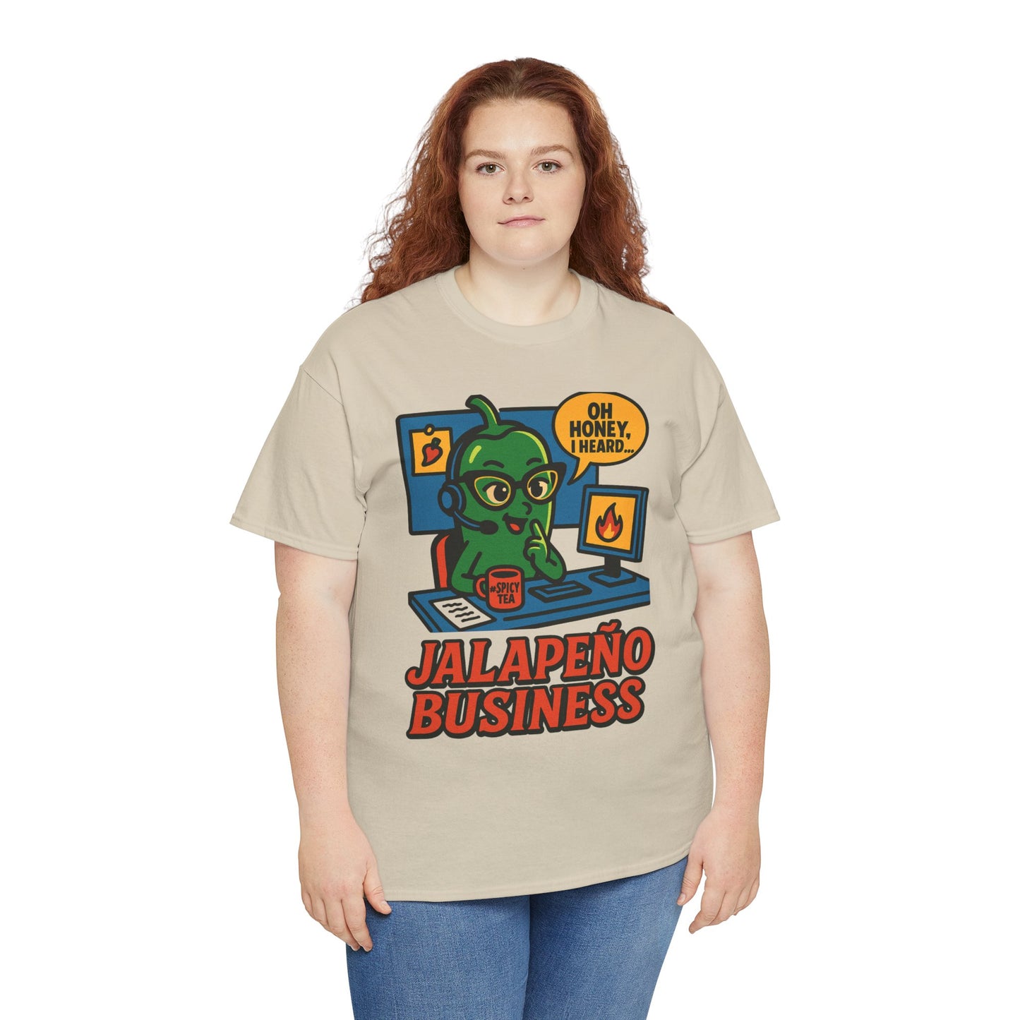 Jalapeño Business Pop Art Tee – Spicy Office Gossip Graphic T-Shirt