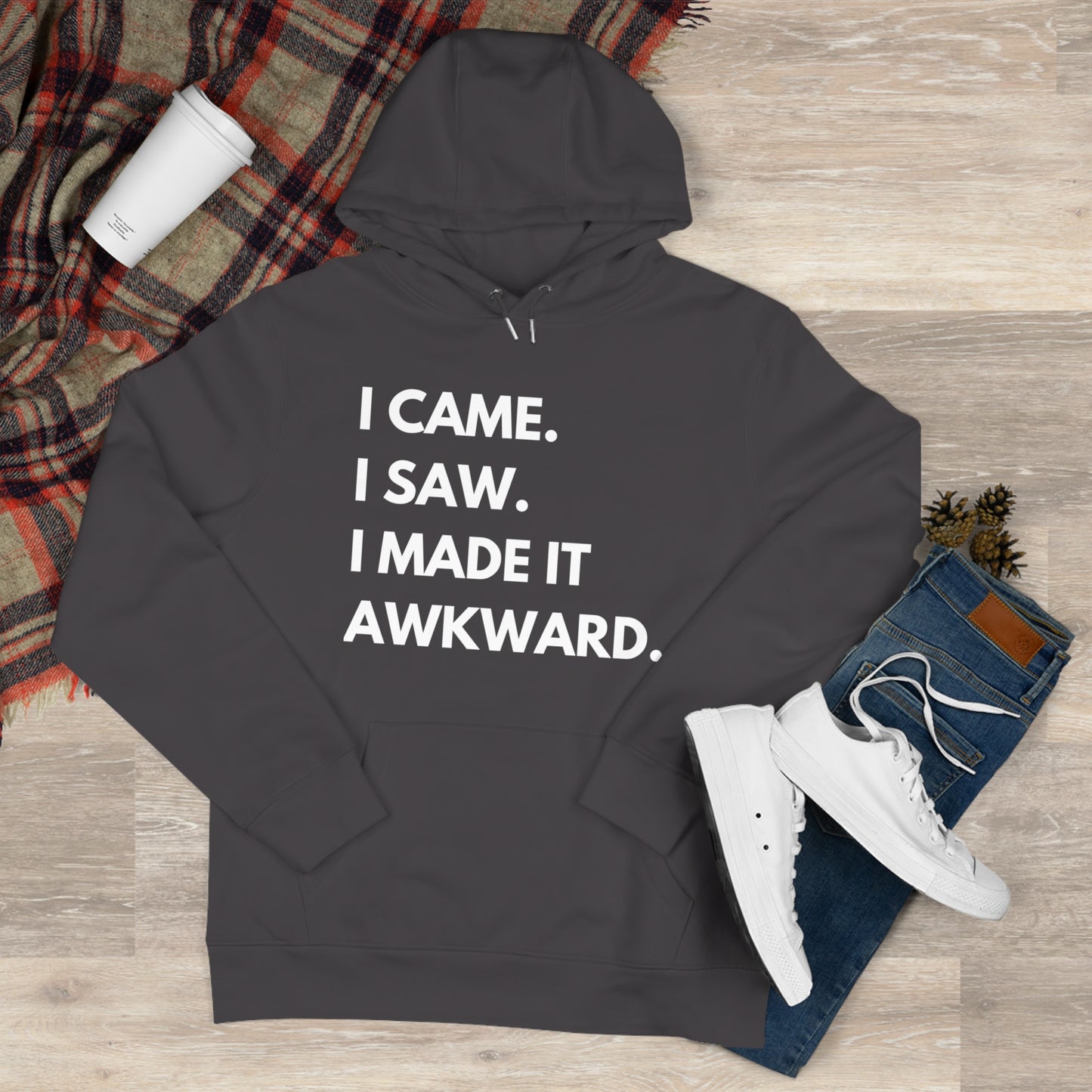 Humorous King Hooded Sweatshirt, Funny Hoodie, Gift for Friends, Casual Wear, Comfortable Sweatshirt, Unique Hoodie Design