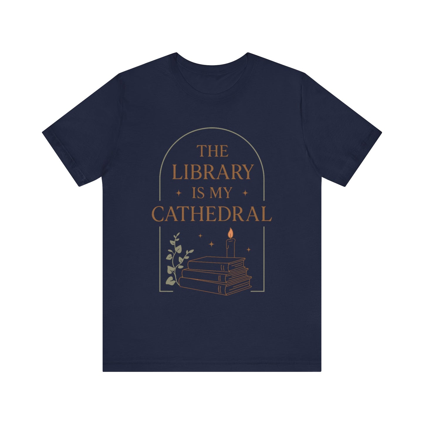 The Library Is My Cathedral T-Shirt | Dark Academia Aesthetic Tee | Book Lover Gift | Cozy Vintage Style