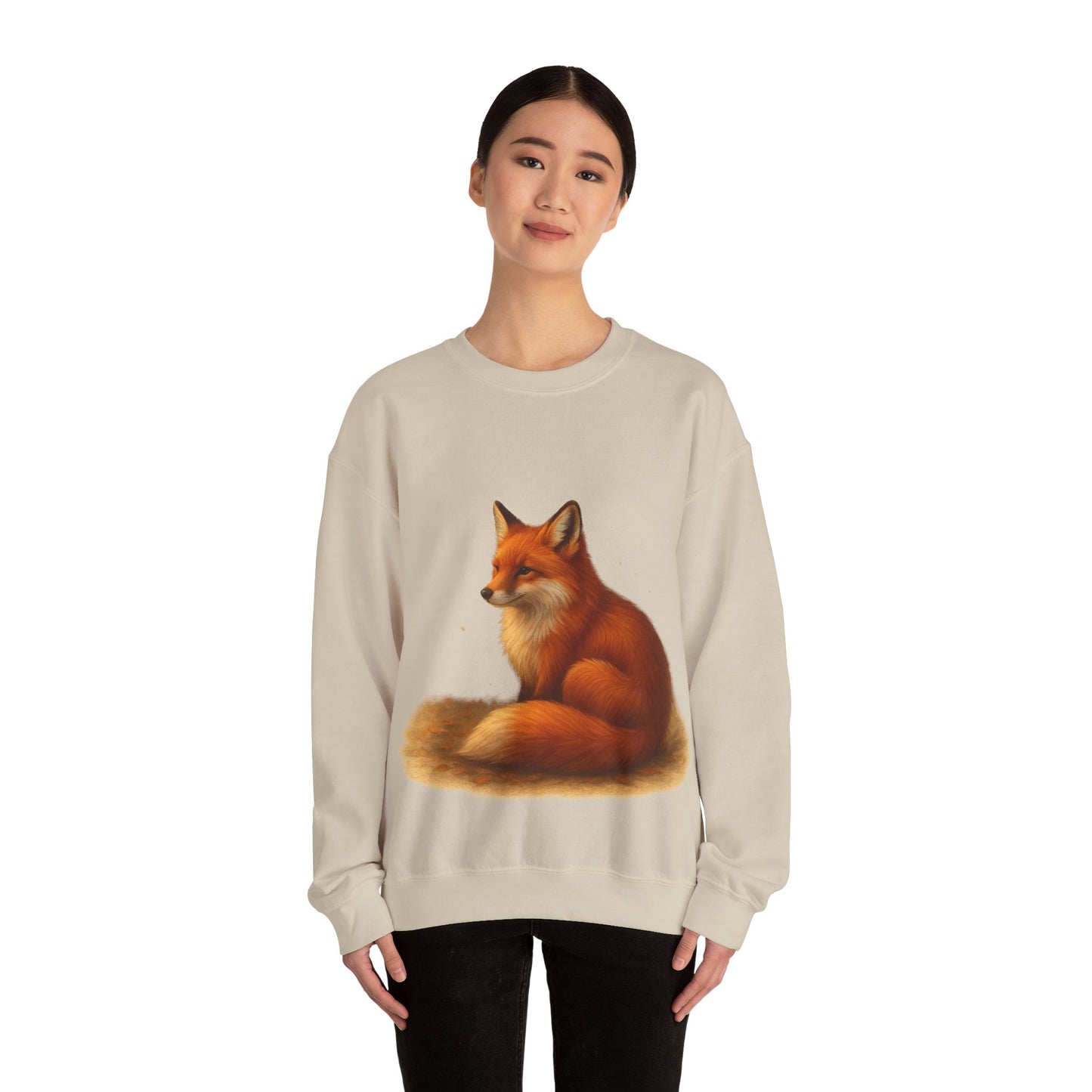 Cozy Fox Sweatshirt, Cute Animal Crewneck, Gift for Animal Lovers, Casual Fall Apparel, Art-Inspired Clothing