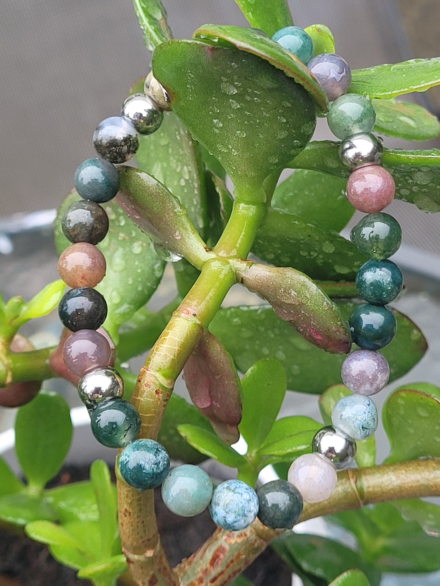 Unisex Indian Agate Bracelet