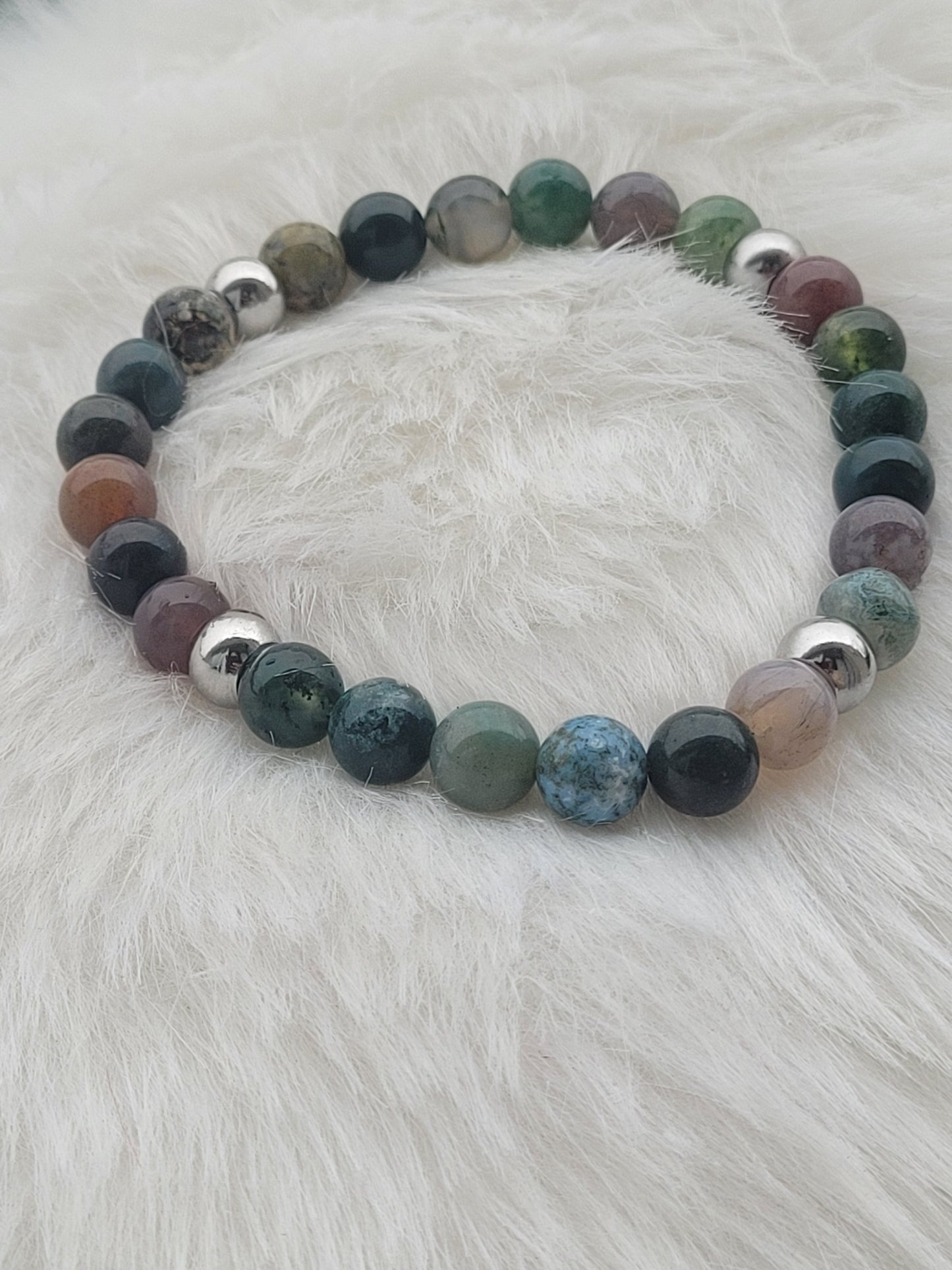 Unisex Indian Agate Bracelet