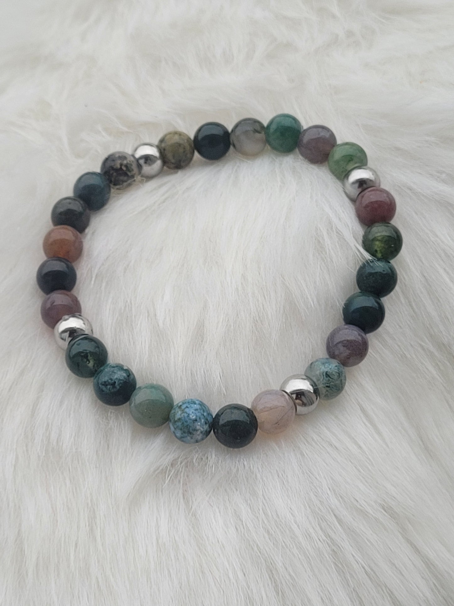 Unisex Indian Agate Bracelet